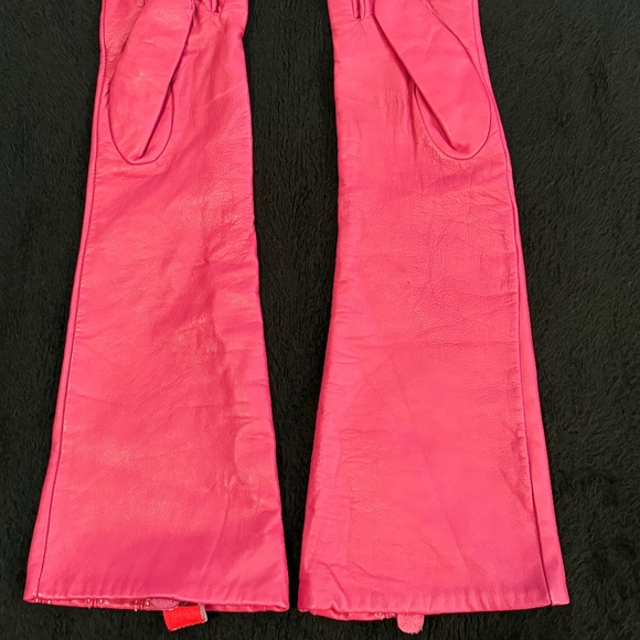 Rare Vintage Anne Klein Pink Elbow Length Gloves - Picture 3 of 10
